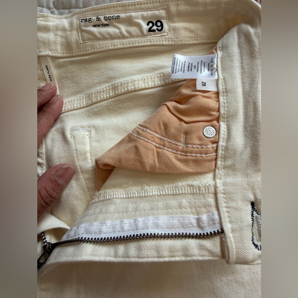 rag & bone Off-White Flare Jeans - Picture 4 of 12